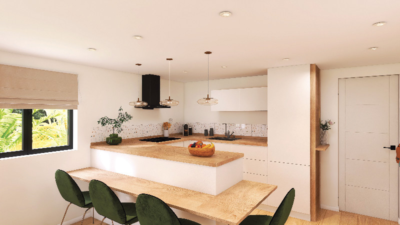 Transformation d'un garage en appartement, rénovation et agencement au Pradet